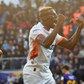 Victor Osimhen of Galatasaray celebrates after scoring the third goal of his team with teammates during the Turkish Super League match  Turkey on April 27 , 2025. ( Photo by Seskimphoto )