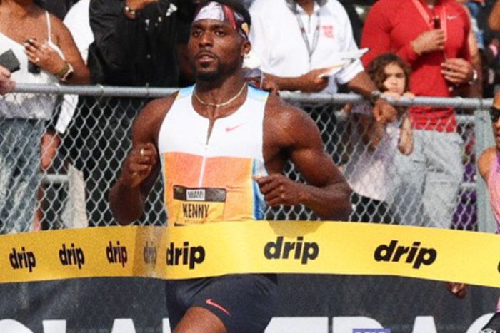 Kenny Bednarek scorches Zharnel Hughes and Oblique Seville to claim a consecutive Grand Slam Track Double in Miami.