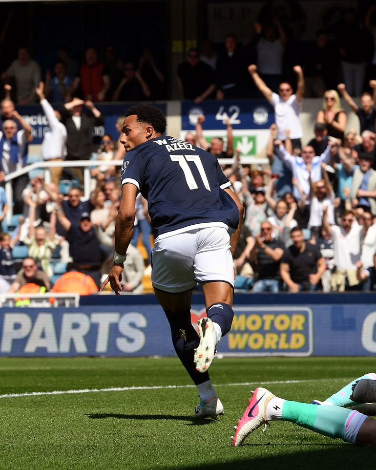 Femi Azeez's brace sealed Millwall's playoff spot and took his season tally to 11 goals and 7 assists in 35 appearances.