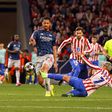Arsenal vs Atletico Madrid in Champions League action