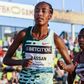 Sifan Hassan leads Grace Nawuwona during the 10,000m race at the FBK Games in Hengelo