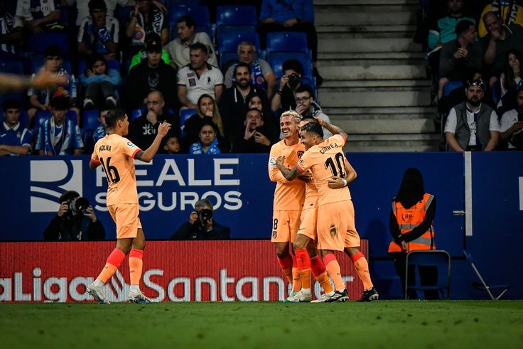 Atletico Madrid players celebrating