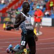 Emmanuel Wanyonyi of Kenya celebrate victory in 800 Metres Men at the World Athletics Continental Tour Golden Spike event in Ostrava in the Czech Republic.