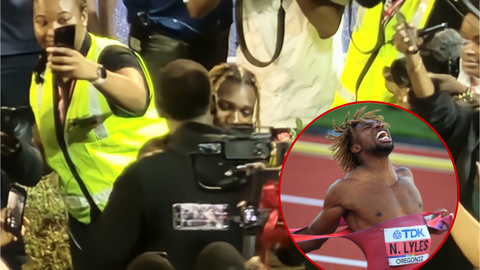 Video: 'Great time' - Usain Bolt says as he hugs Lyles after running 19.67s at the Racers Grand Prix