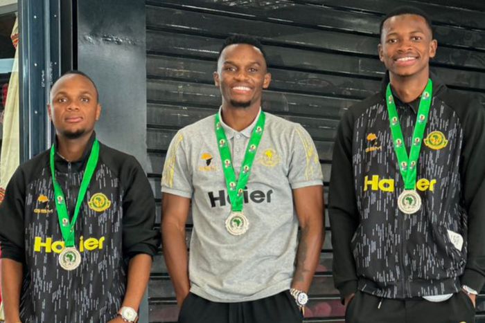 Yanga players after finishing second in the CAF Confederation Cup.