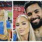 Alisha Lehmann kisses her boyfriend Douglas Luiz