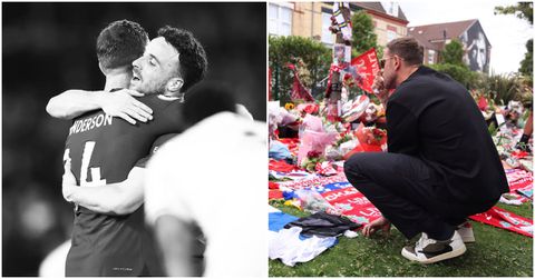 Diogo Jota: Henderson visits Anfield to pay tribute to former Liverpool teammate