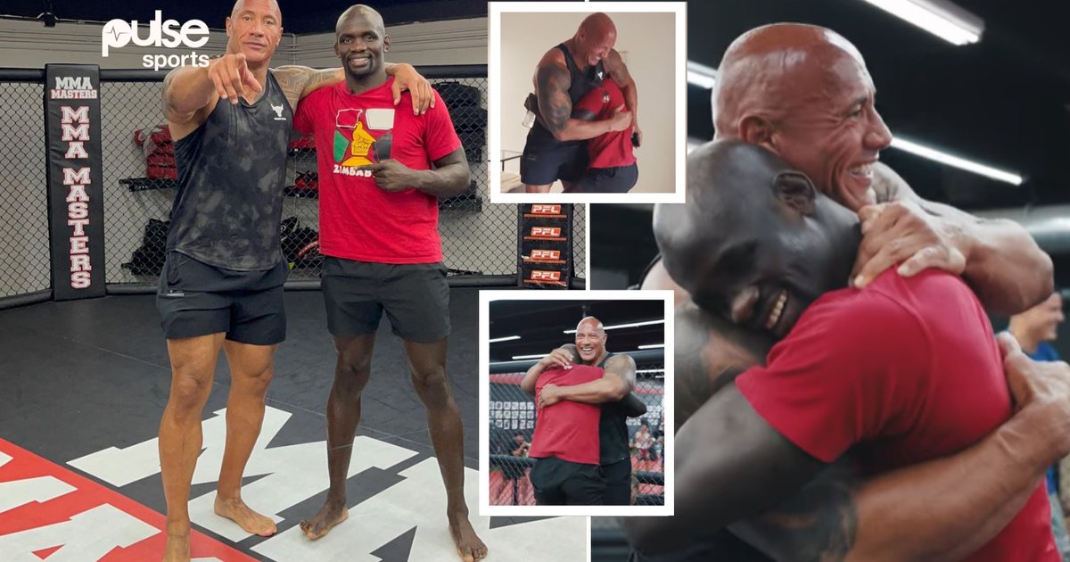 Themba Gorimbo: WWE legend 'The Rock' surprises homeless Zimbabwean UFC ...