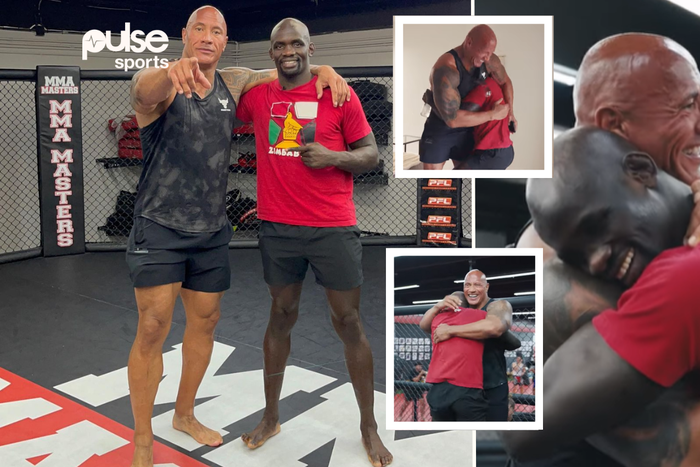 Themba Gorimbo in tears after Dwayne 'The Rock' Johnson surprised him with a new home