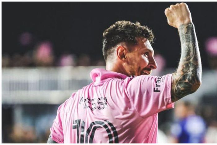 Lionel Messi celebrates a goal for Inter Miami | Pulse Sports