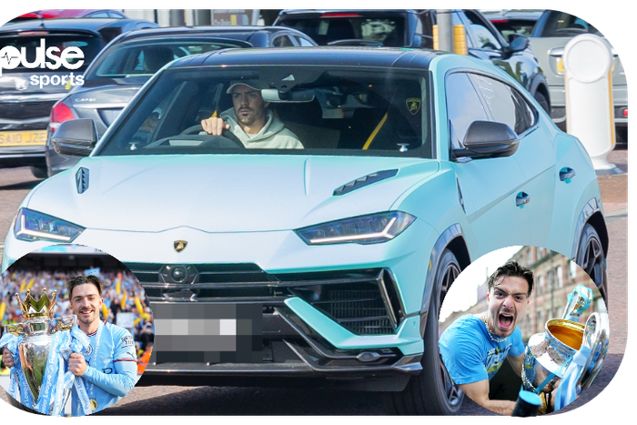Jack Grealish cruising his new Lamborghini to Man City training - Photo Credit || The Sun