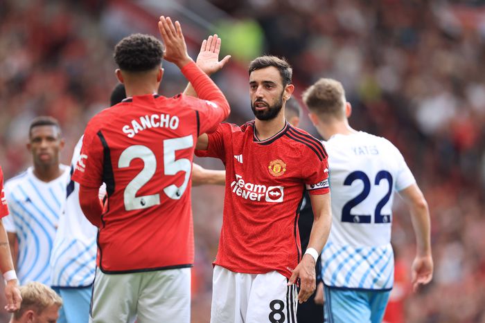 Jadon Sancho and Bruno Fernandes