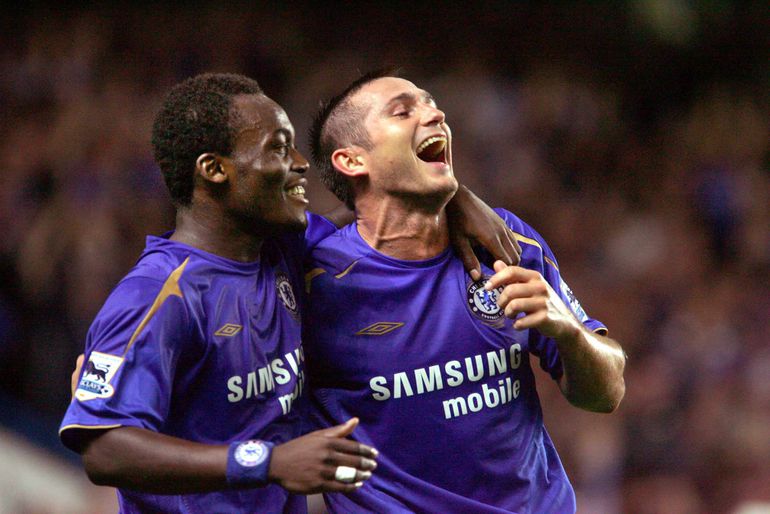Frank Lampard and Michael Essien at Chelsea