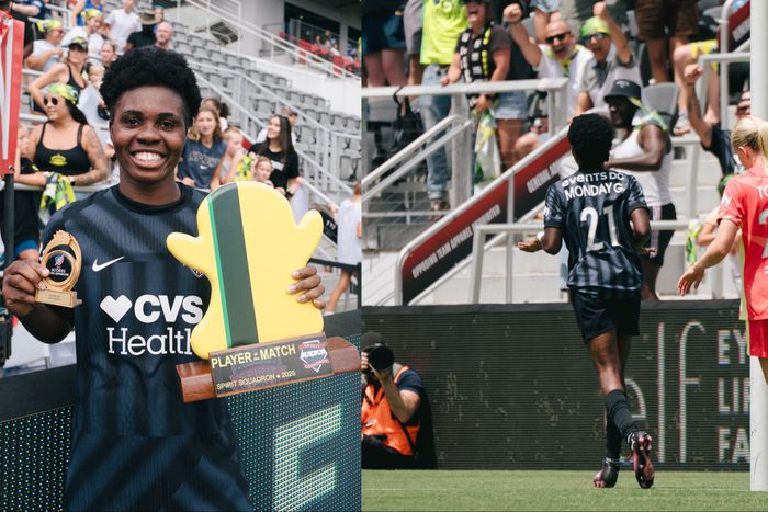 Super Falcons star Monday Gift wins Player of the Match as Washington Spirit defeats Portland Thorns 2-1 in NWSL.