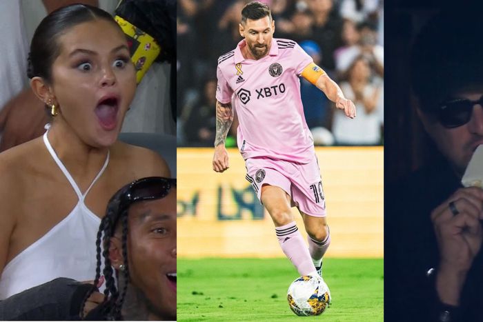 LeBron James, the star of the LA Lakers, attended a Messi game for the second time, together with Jason Sudeikis, the star of "Ted Lasso," and American singer-actress Selena Gomez.