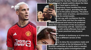 Manchester United forward Antony replies to latest accusations of domestic violence