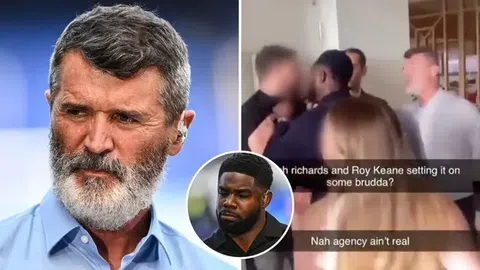 Police probe after Roy Keane, Micah Richards clash with fan during Arsenal v Man United game