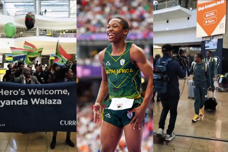 World's fastest teenager Bayanda Walaza arrives to a hero's welcome in South Africa following exploits at U20 Championships