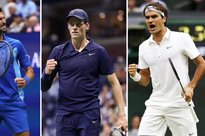 Sinner joins Federer, Djokovic in record books after DESTROYING Mussetti to reach semifinal