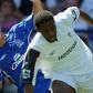 Mikel Arteta squaring up against J.J Okocha in the Premier League || Image credit: Imago