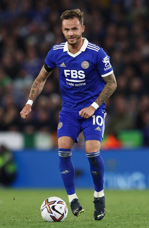 James Maddison of Leicester City in action