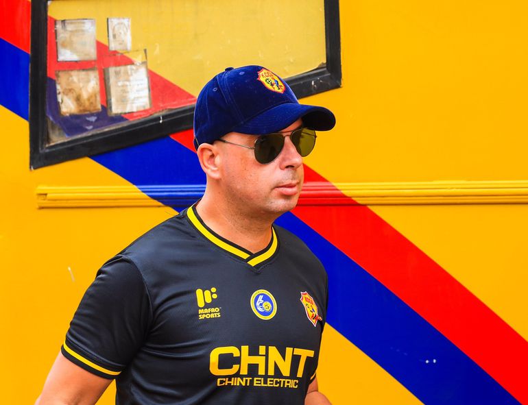 KCCA head coach, Sergio Traguil visibly distraught after the 2-1 loss to Maroons