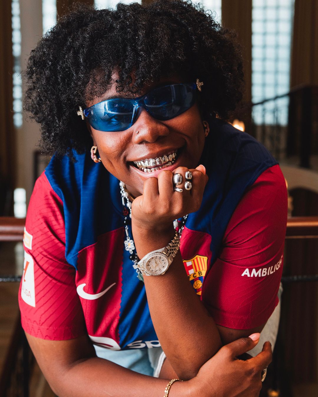 Barcelona put out a collaboration with Nigerian singer, songwriter, and entertainer Teniola Apata, professionally known as Teni The Entertainer. X/Barcelona
