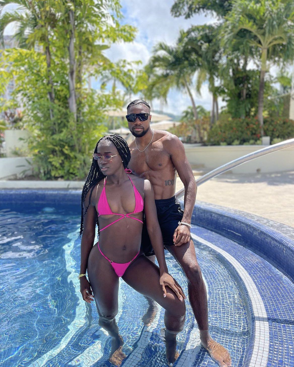 Noah Lyles and his girlfriend spend quality time with Shericka