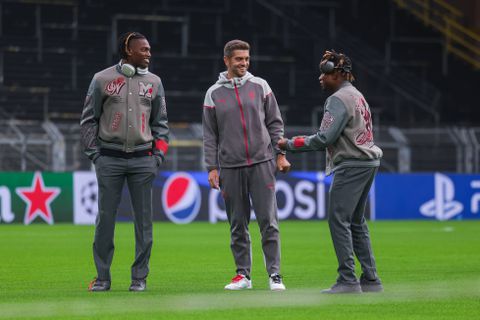 AC Milan's Rafael Leao alongside Super Eagles winger Samuel Chukwueze | Imago