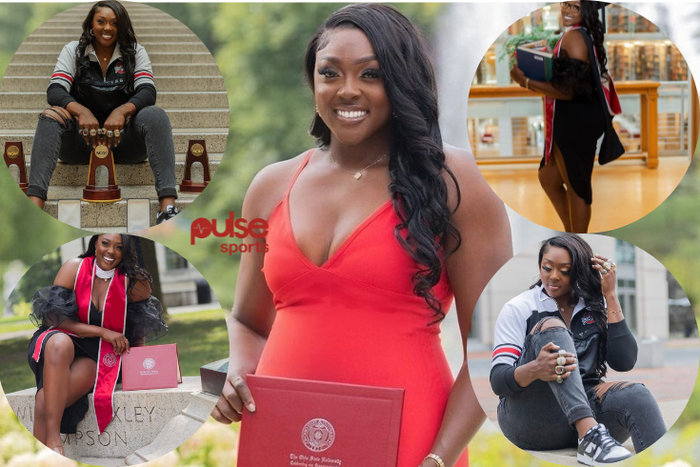Brainy and talented thrower Sade Olatoye bags Masters degree in the medical field