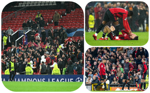 Man Utd fans angered as Galatasaray supporters invade home end during UCL loss