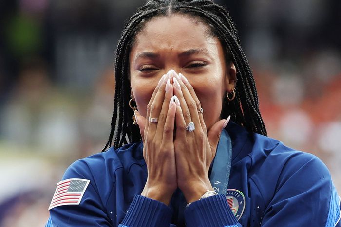 Tara-Davis Woodhall has opened up on why her Paris Olympics triumph remains surreal and why the 2028 Los Angeles Olympics will be extra special for her. Tara and Hunter.