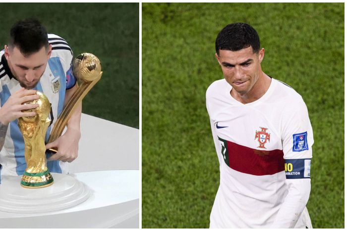 Another topic added to the GOAT debate between Cristiano Ronaldo (L) and Lionel Messi (R).