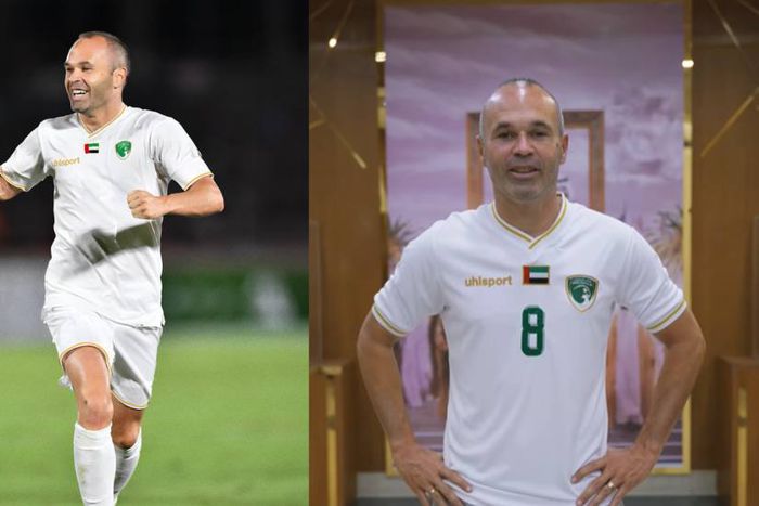 Emirates Club and former Barcelona midfielder Andres Iniesta