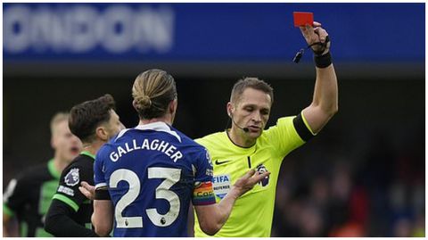 Chelsea's Conor Gallagher apologises for his red card against Brighton