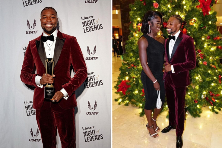 Jamerican Love: Noah Lyles and girlfriend Junelle Bloomfield share perfect picture moment at USATF Awards