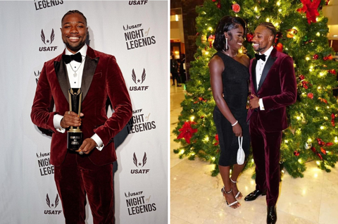 Jamerican Love: Noah Lyles and girlfriend Junelle Bloomfield share perfect picture moment at USATF Awards