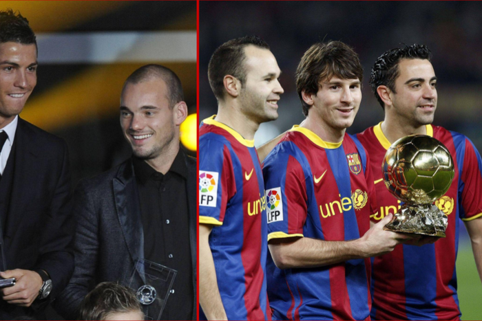 Wesley Sneijder lost missed out on the Ballon d'Or podium to Lionel Messi, Xavi Hernandes and Andres Iniesta || Image credit: Imago