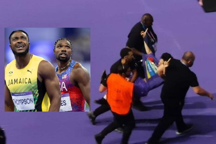 Track invader who tried to disrupt Noah Lyles & Kishane Thompson’s Olympics 100m final handed hefty fine