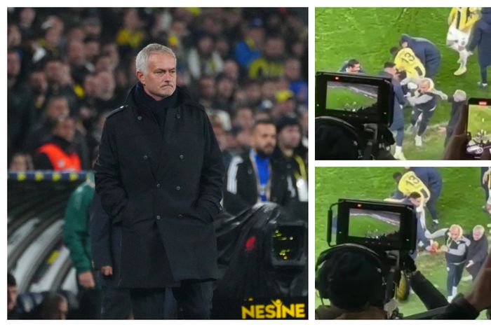 Mourinho drags assistant manager by the neck