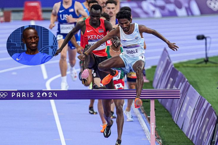 Ezekiel Kemboi offers advice to India’s Avinash Sable on becoming a world-class steeplechaser