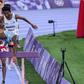 Ezekiel Kemboi offers advice to India’s Avinash Sable on becoming a world-class steeplechaser