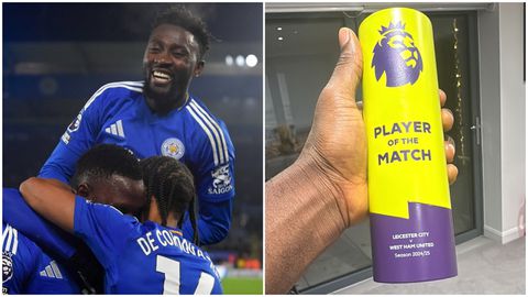 Mr 4 legs - Super Eagles' Ndidi gets PL MOTM after Leicester snub, celebrates with Ghanaian mate