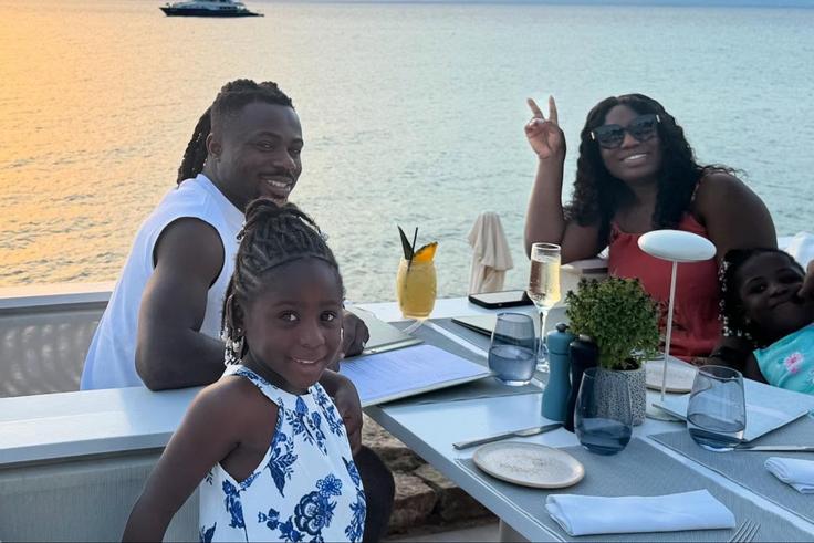 Super Eagles star Moses Simon and wife Mide celebrate 9th wedding anniversary at 29.