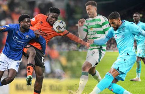 Richard Odada struggles in rare Dundee United Scottish Premier League start as Jonah Ayunga's St.Mirren's handed heavy Celtic defeat