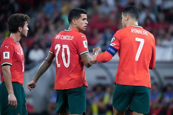 Joao Cancelo and Cristiano Ronaldo for Portugal || Image credit: Imago