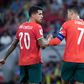 Joao Cancelo and Cristiano Ronaldo for Portugal || Image credit: Imago