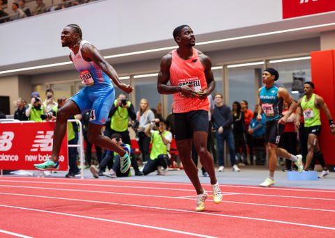 Noah Lyles stuns Bromell in the 60m, plus more results from the New Balance Indoor Grand Prix