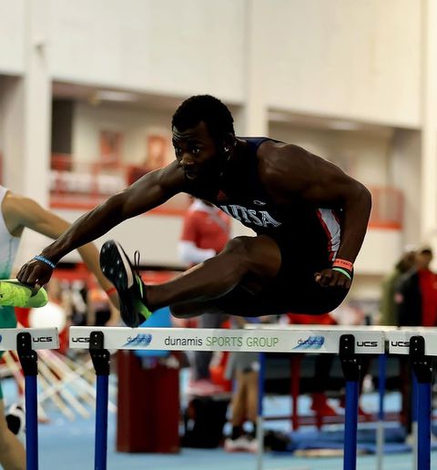 Bashiru Abdullahi equals 60mH School Record as Brume runs new 60m PB