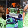 Super Eagles players celebrate the win against South Africa in the quarterfinal at the AFCON 2019.
